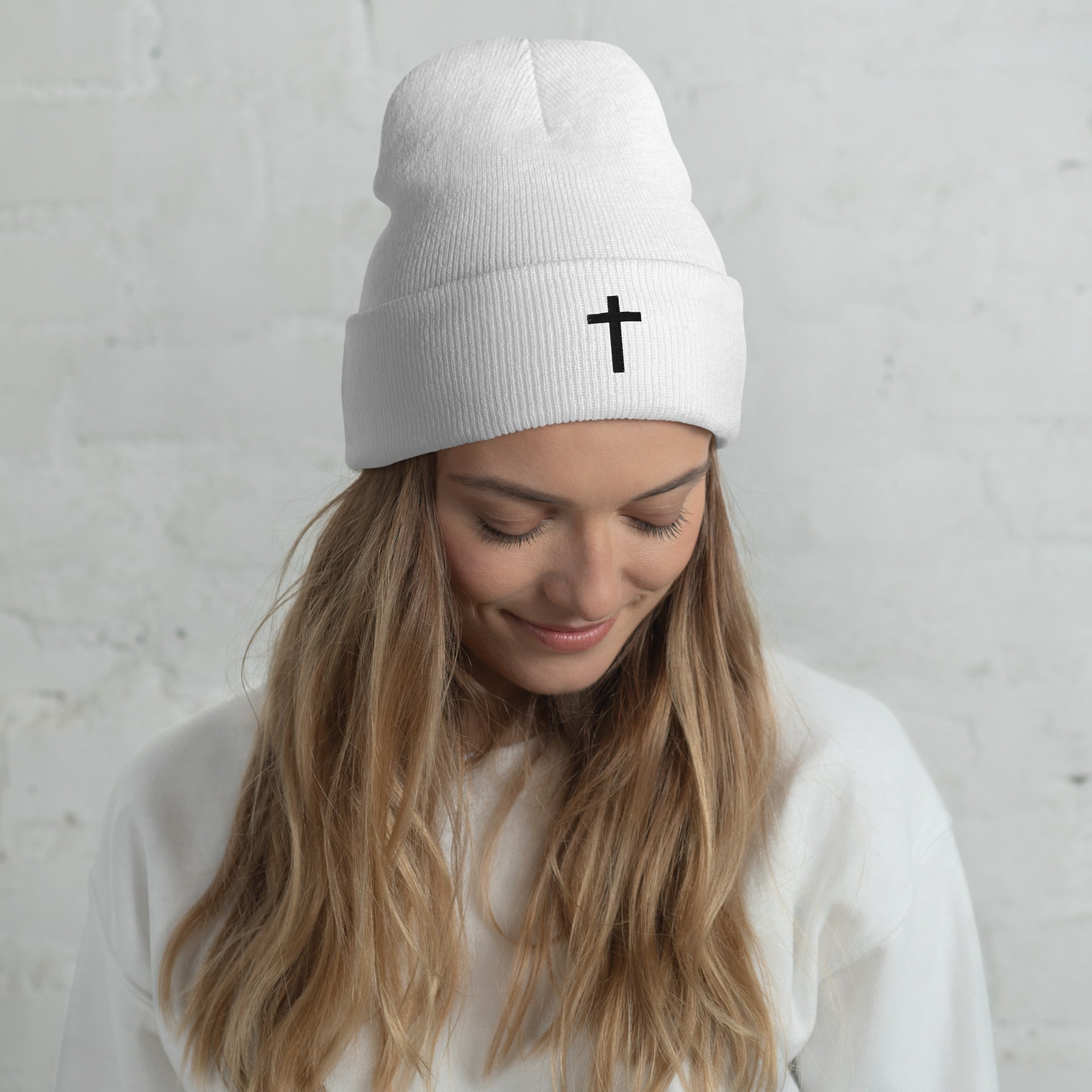 Cross Beanie - Sandy Coast Faith