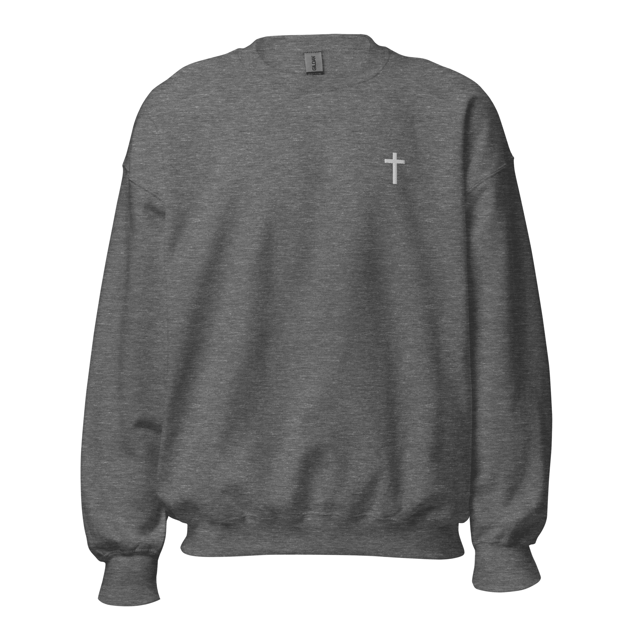 Everyday Cross Crewneck Embroidered Sweatshirt - Sandy Coast Faith