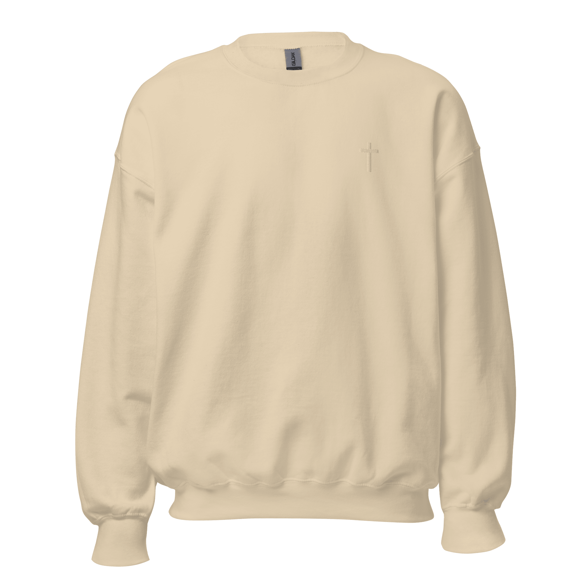 Everyday Cross Crewneck Embroidered Sweatshirt - Sandy Coast Faith