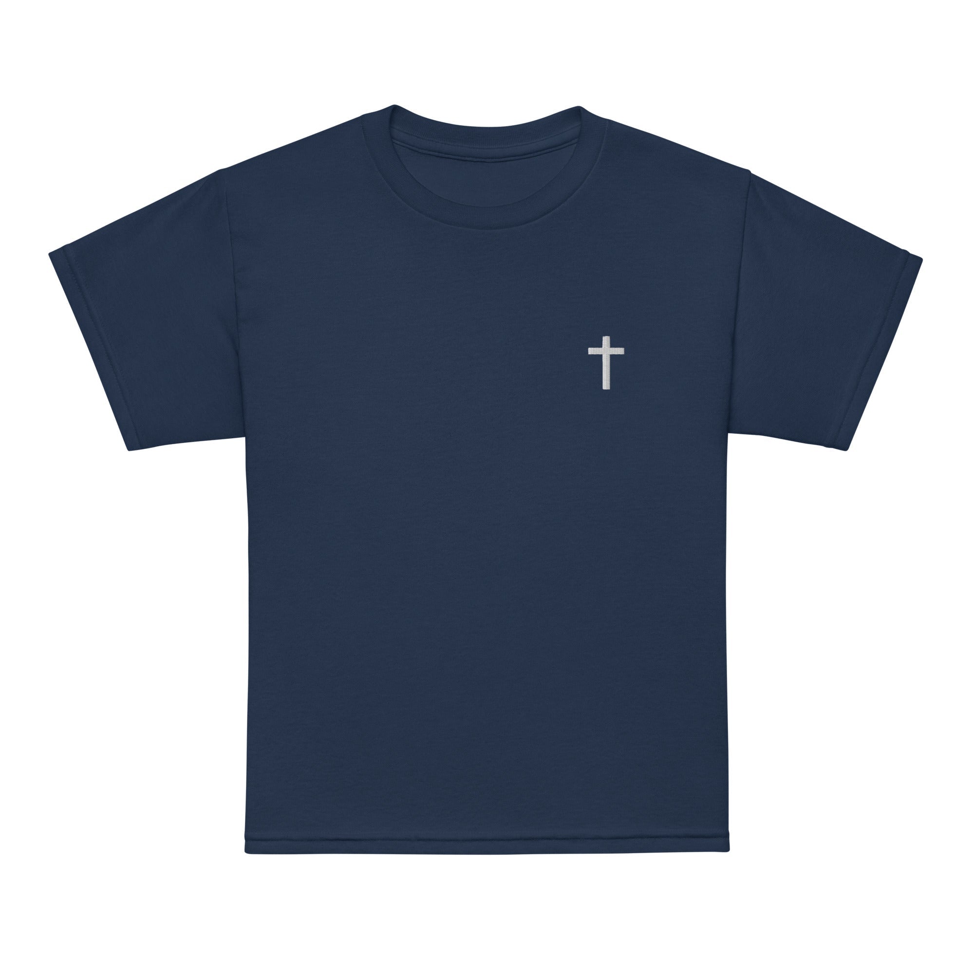 Everyday Cross Embroidered Youth Tee - Sandy Coast Faith