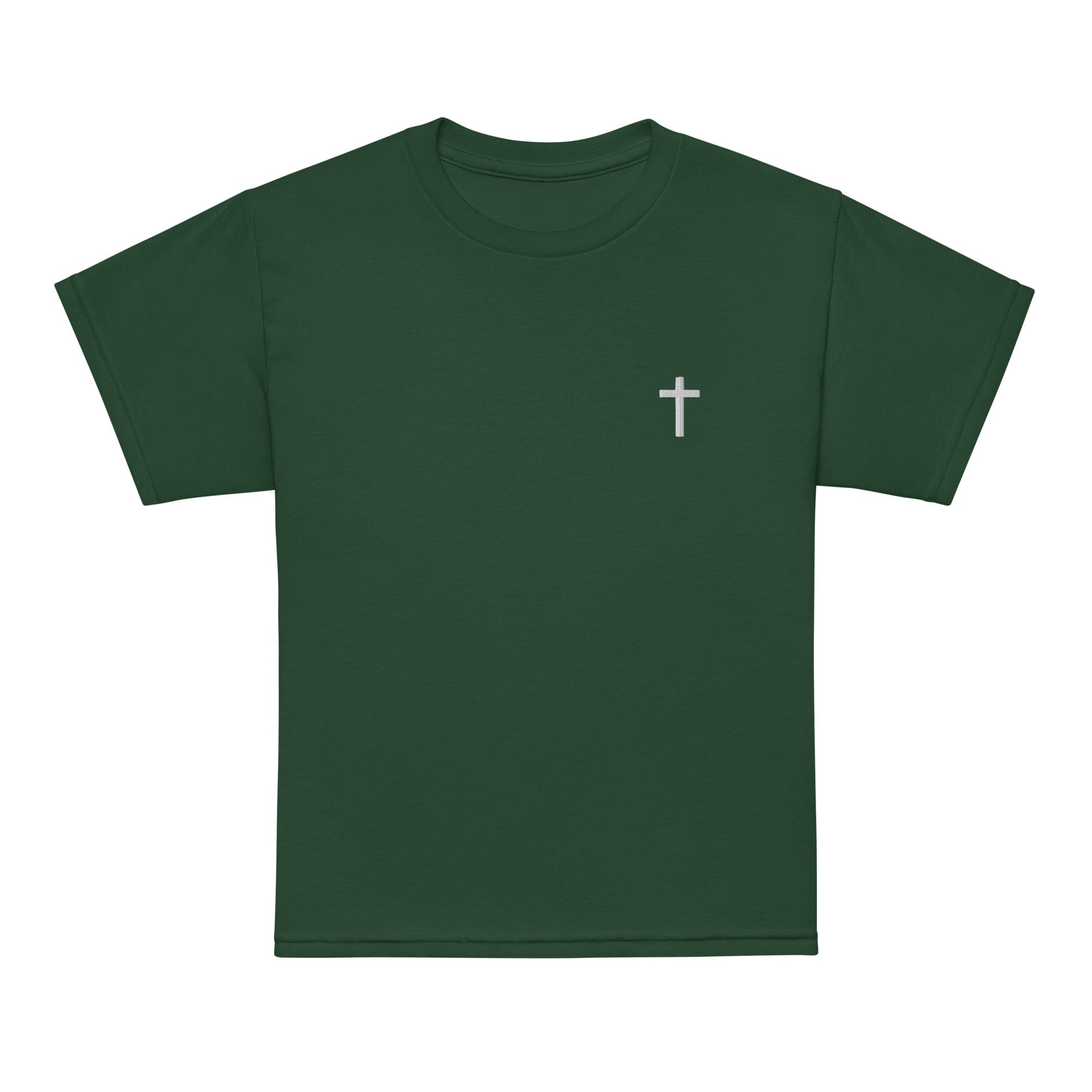 Everyday Cross Embroidered Youth Tee - Sandy Coast Faith