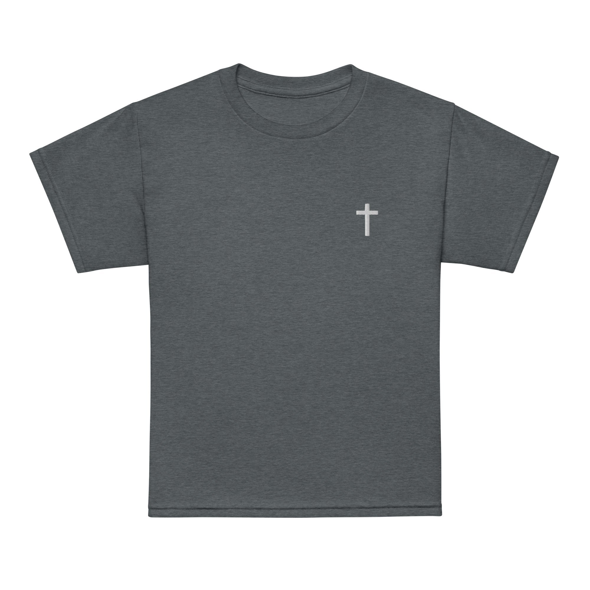 Everyday Cross Embroidered Youth Tee - Sandy Coast Faith