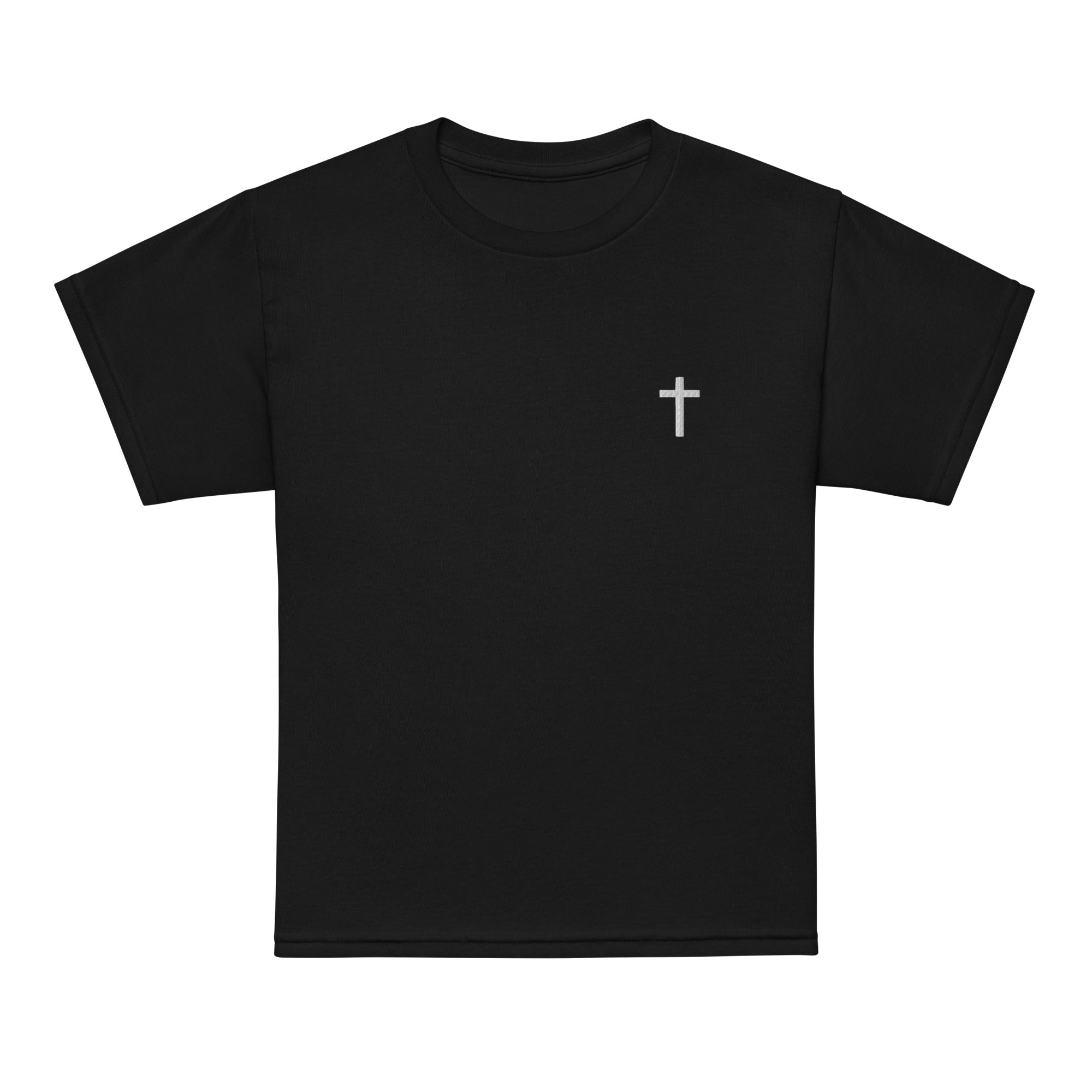 Everyday Cross Embroidered Youth Tee - Sandy Coast Faith