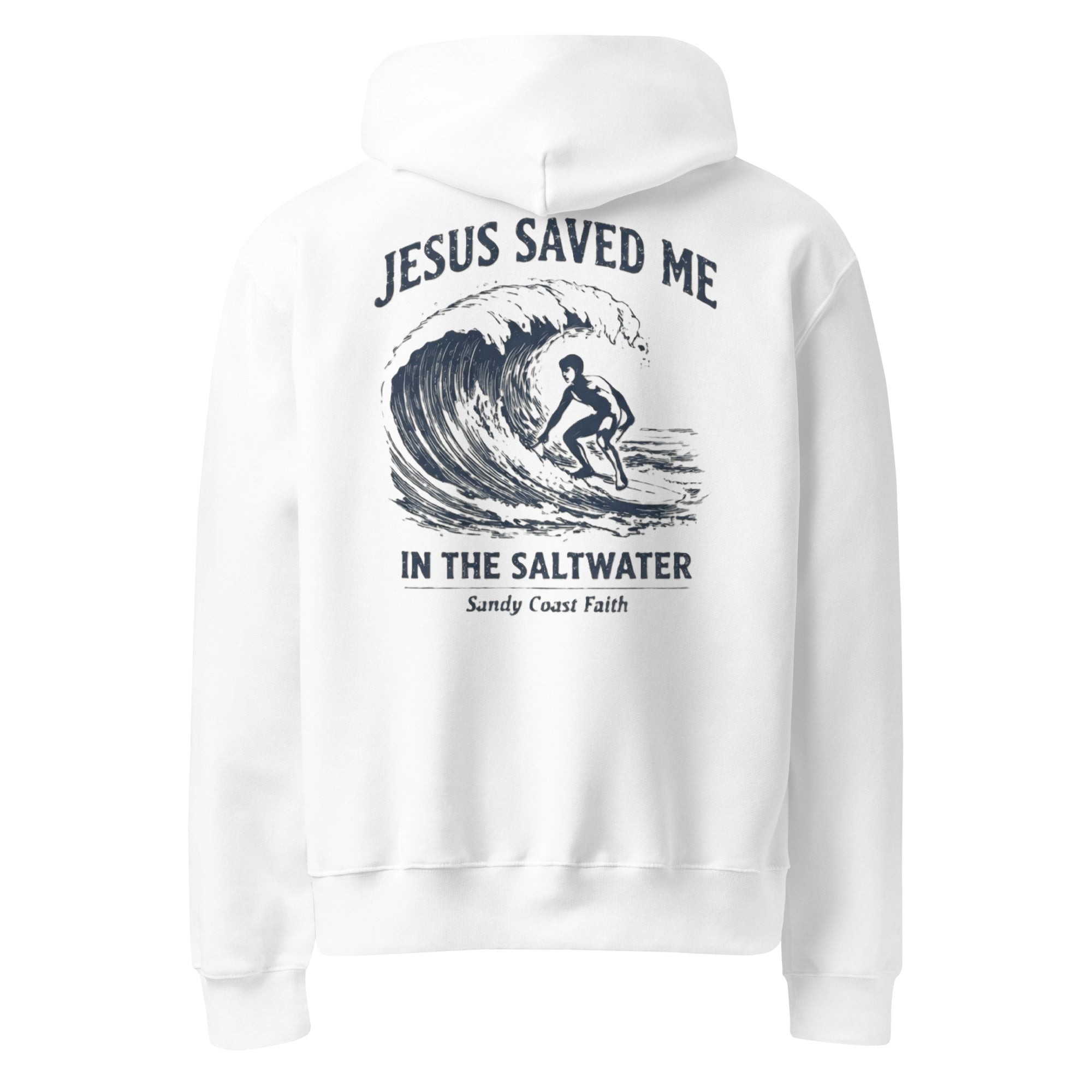 Saved in the Saltwater Hoodie - Sandy Coast Faith