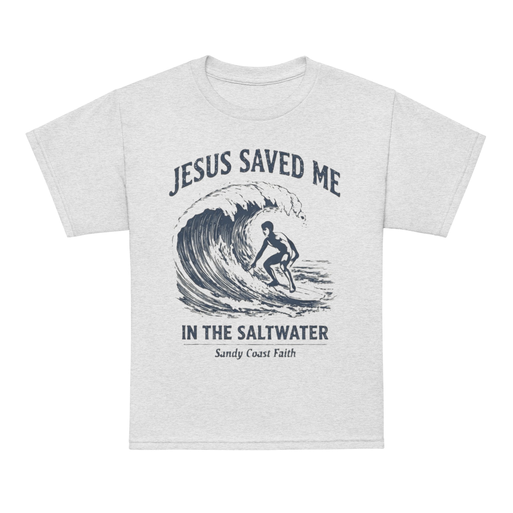 Saved in the Saltwater Youth Tee - Sandy Coast Faith